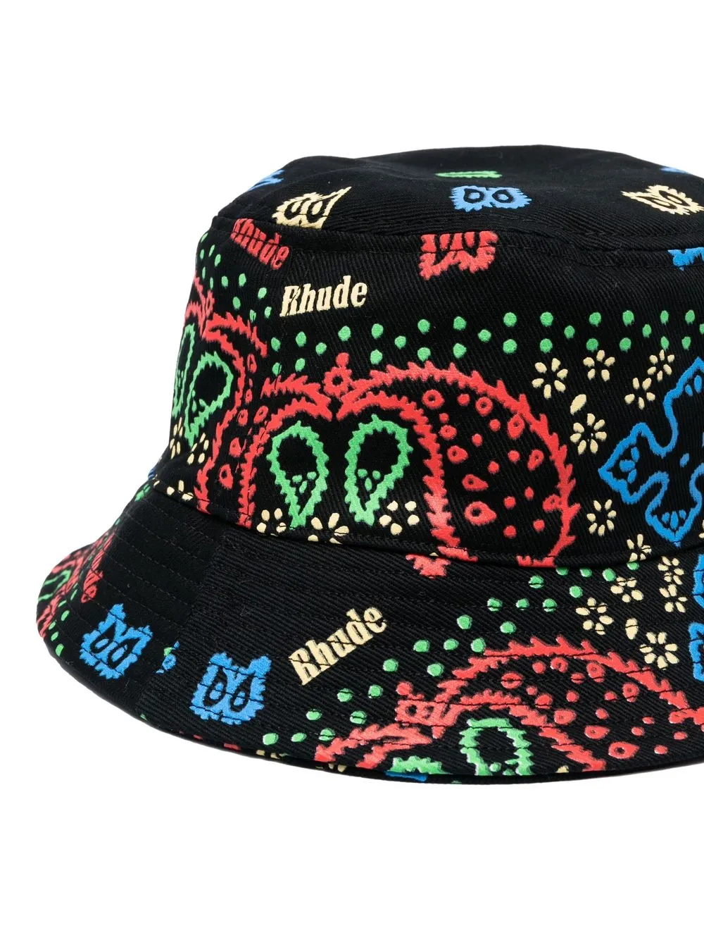 Rhude Vissershoed met paisley-print - Zwart