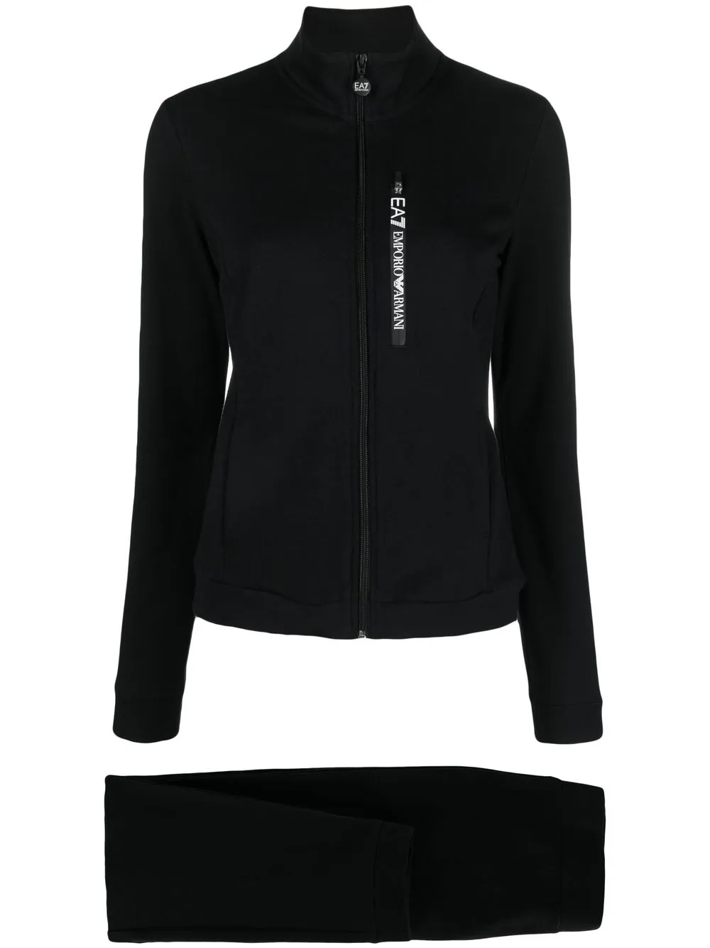 

Ea7 Emporio Armani logo-print zip-fastening jacket - Black
