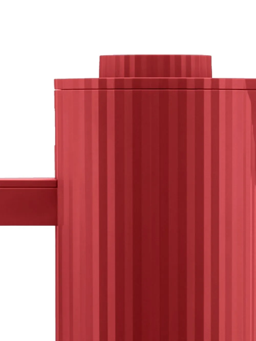 Alessi Insulated Ribbed-detail Jug In Red
