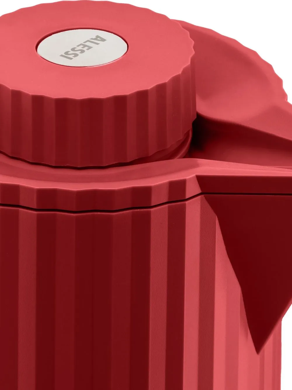 Alessi Insulated Ribbed-detail Jug In Red