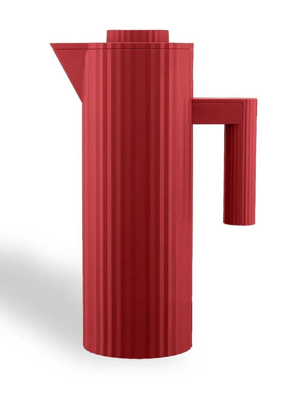 Alessi Insulated Ribbed-detail Jug In Red