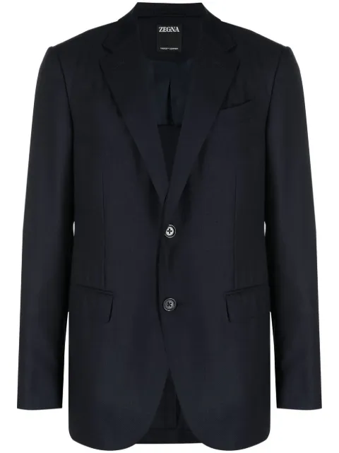 Zegna blazer à simple boutonnage