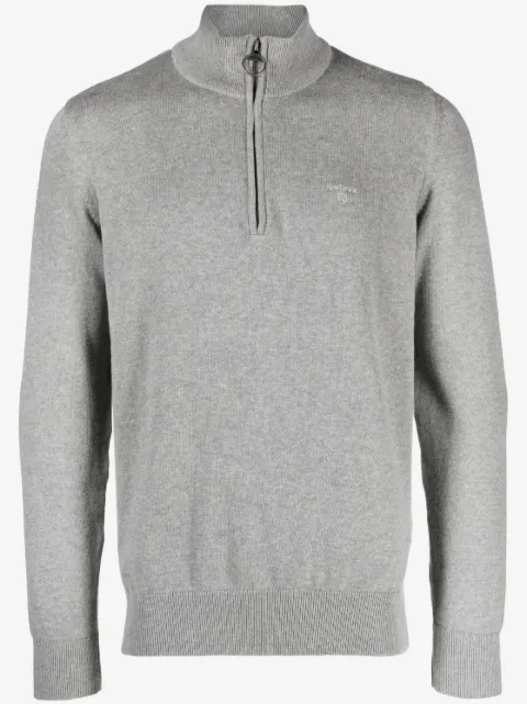 Barbour embroidered-logo high-neck jumper