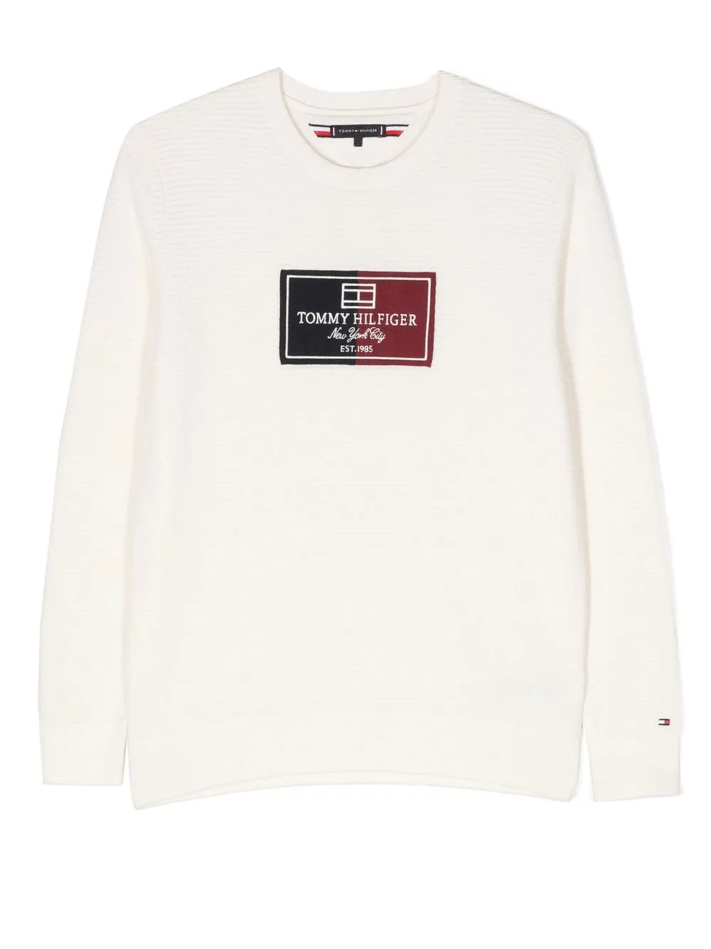 

Tommy Hilfiger Junior logo print long-sleeve T-shirt - Neutrals