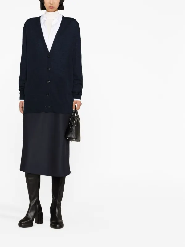 Maison Margiela Vネック カーディガン | ブルー | FARFETCH JP