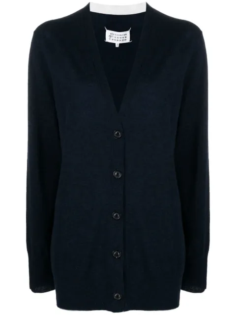 Maison Margiela cardigan en laine mélangée à col v