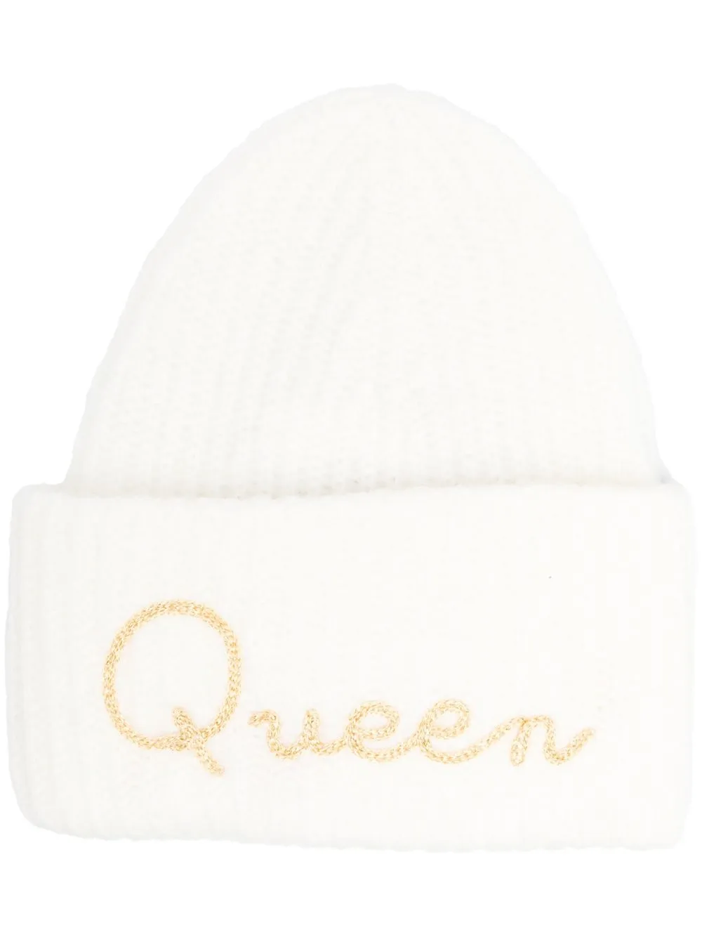 

MC2 Saint Barth embroidered ribbed-knit beanie - White