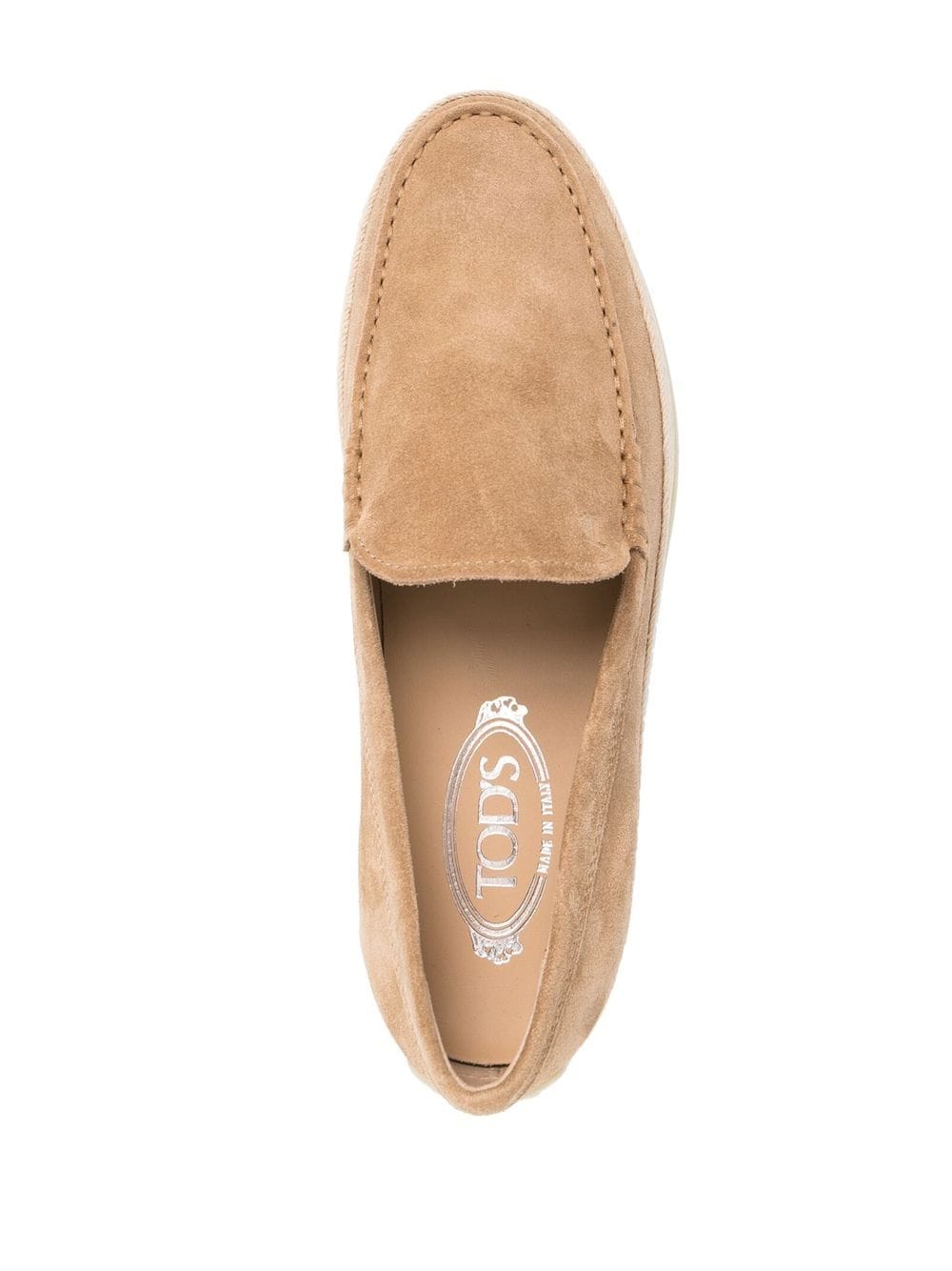 Shop Tod's Suede Espadrille Loafers In Neutrals