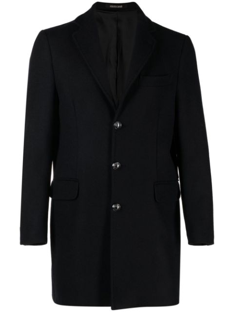 Roberto Cavalli single-breasted wool-cashmere coat