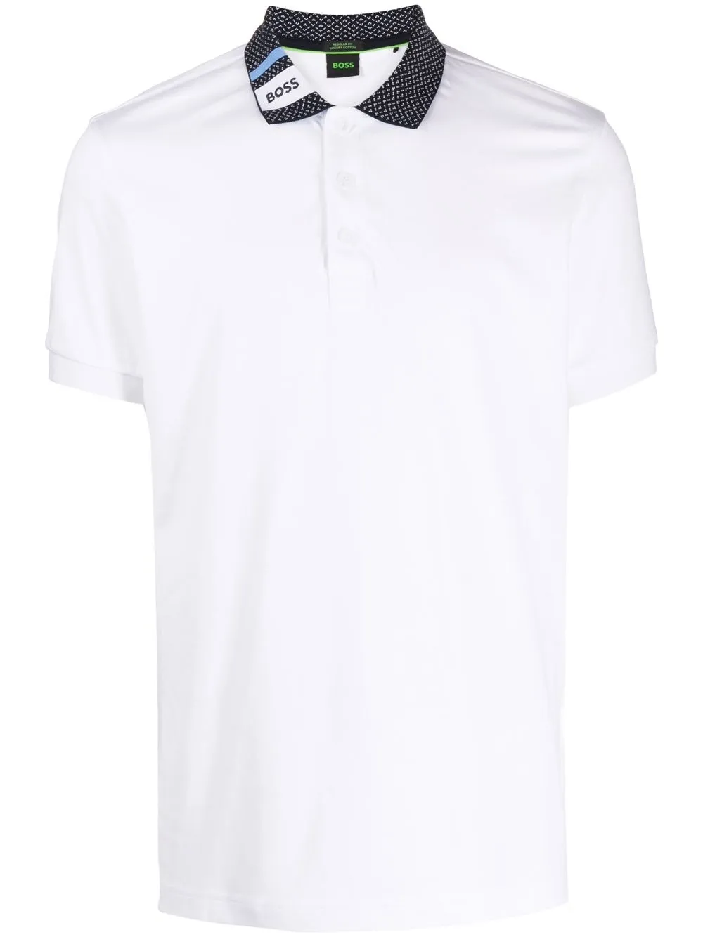 

BOSS contrast-collar polo shirt - White