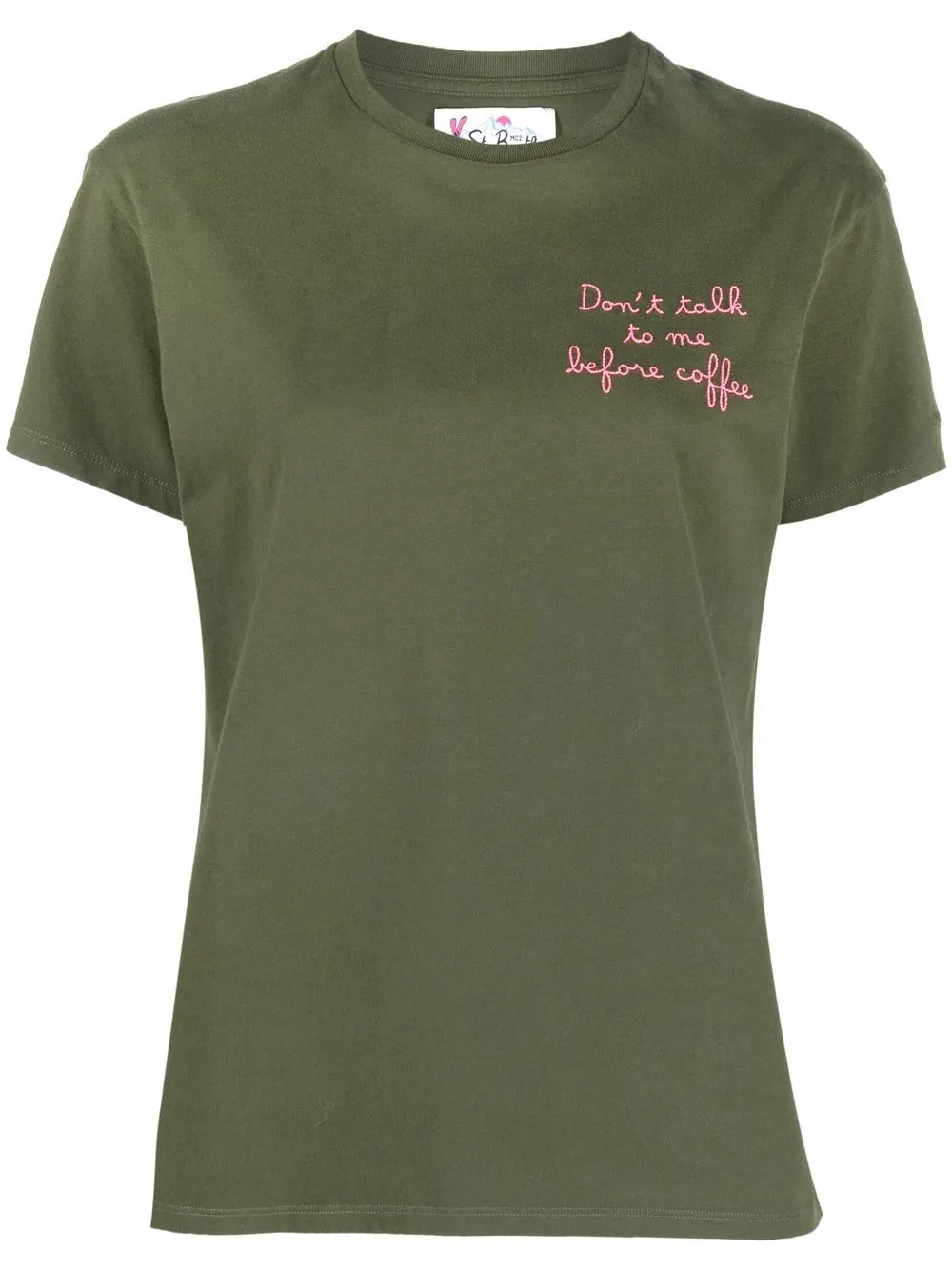 

MC2 Saint Barth embroidery-detail T-shirt - Green