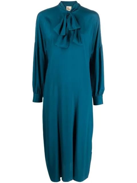 PAULA scarf-detail midi dress