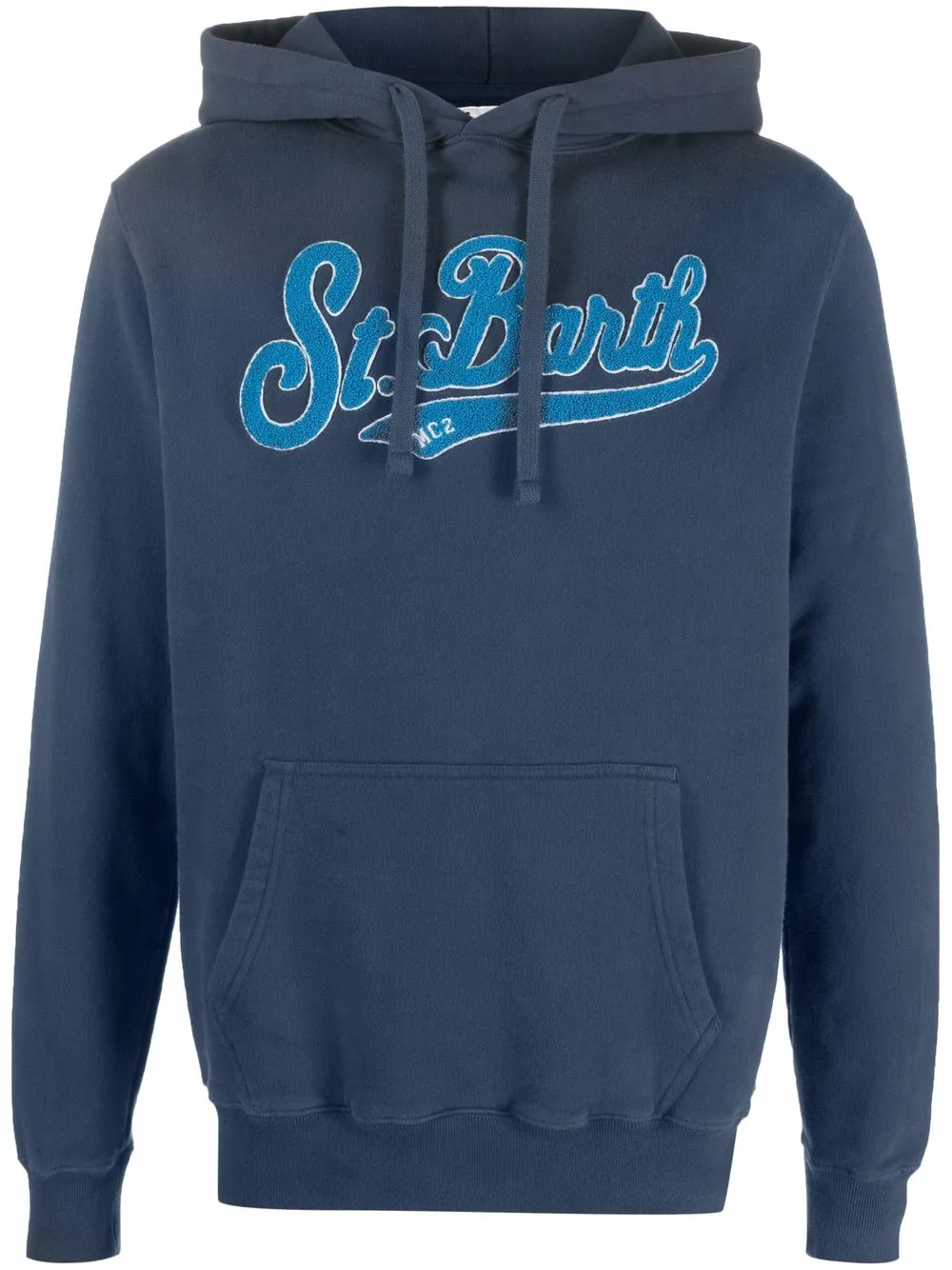 

MC2 Saint Barth logo patch hoodie - Blue