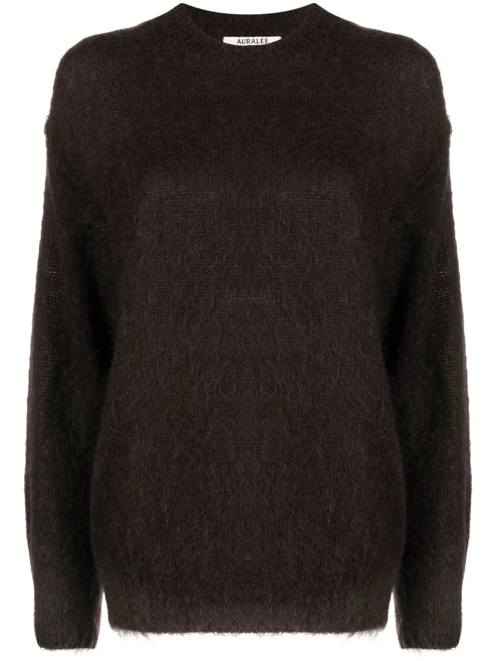 

Auralee wool-mohair crew-neck jumper - Brown