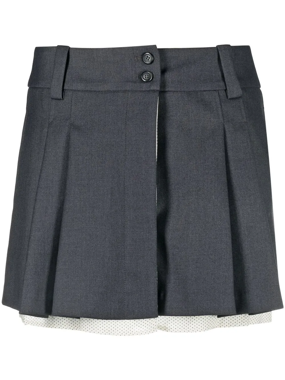 

PINKO pleated layered miniskirt - Grey