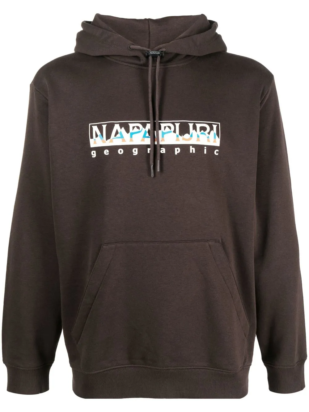 

Napapijri logo-print hoodie - Brown