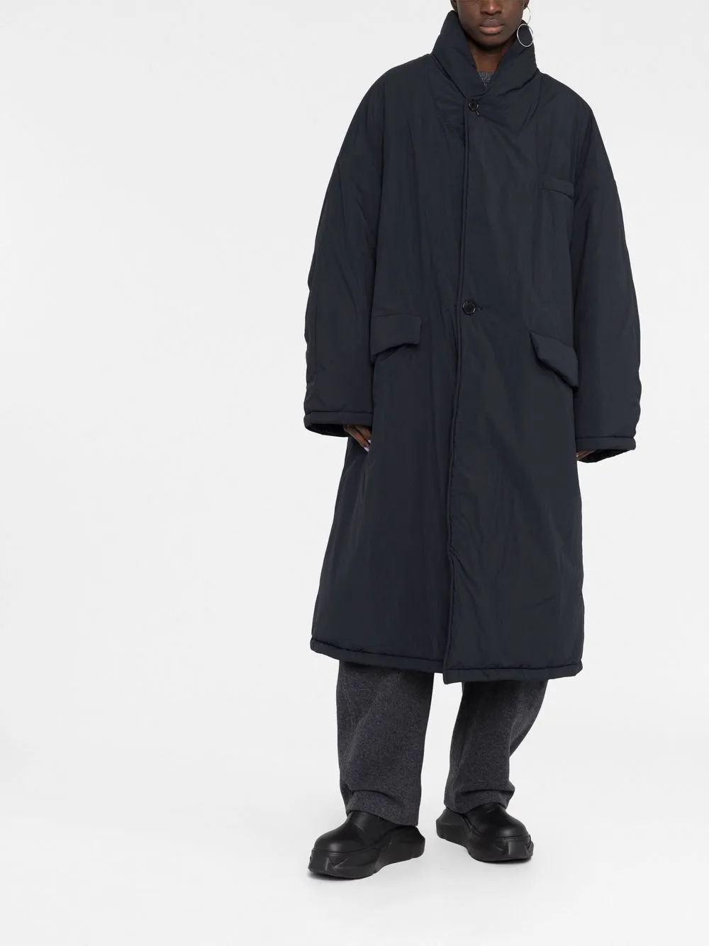 Image 2 of Maison Margiela high-neck single-breasted coat