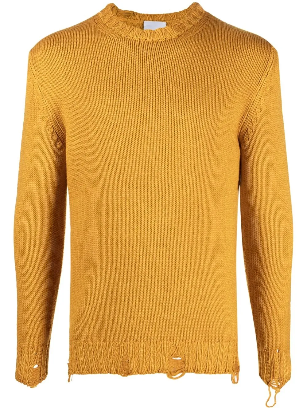 

PT Torino distressed round-neck jumper - Yellow