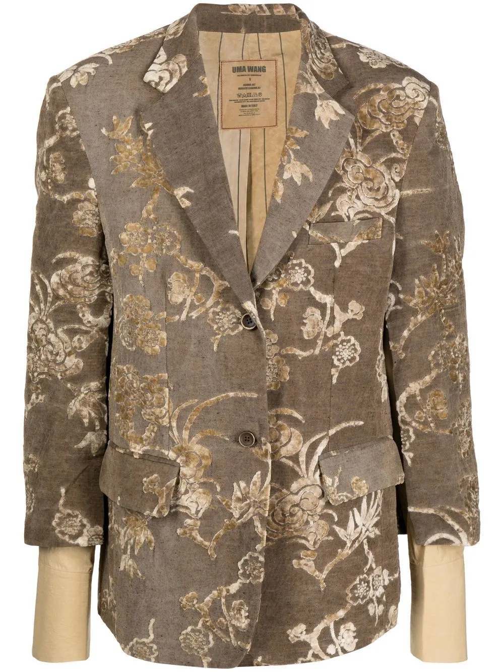 

Uma Wang patterned jacquard blazer - Brown