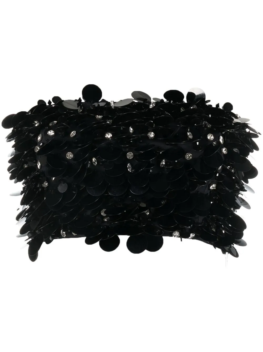 

DES PHEMMES sequin-embellished cropped top - Black