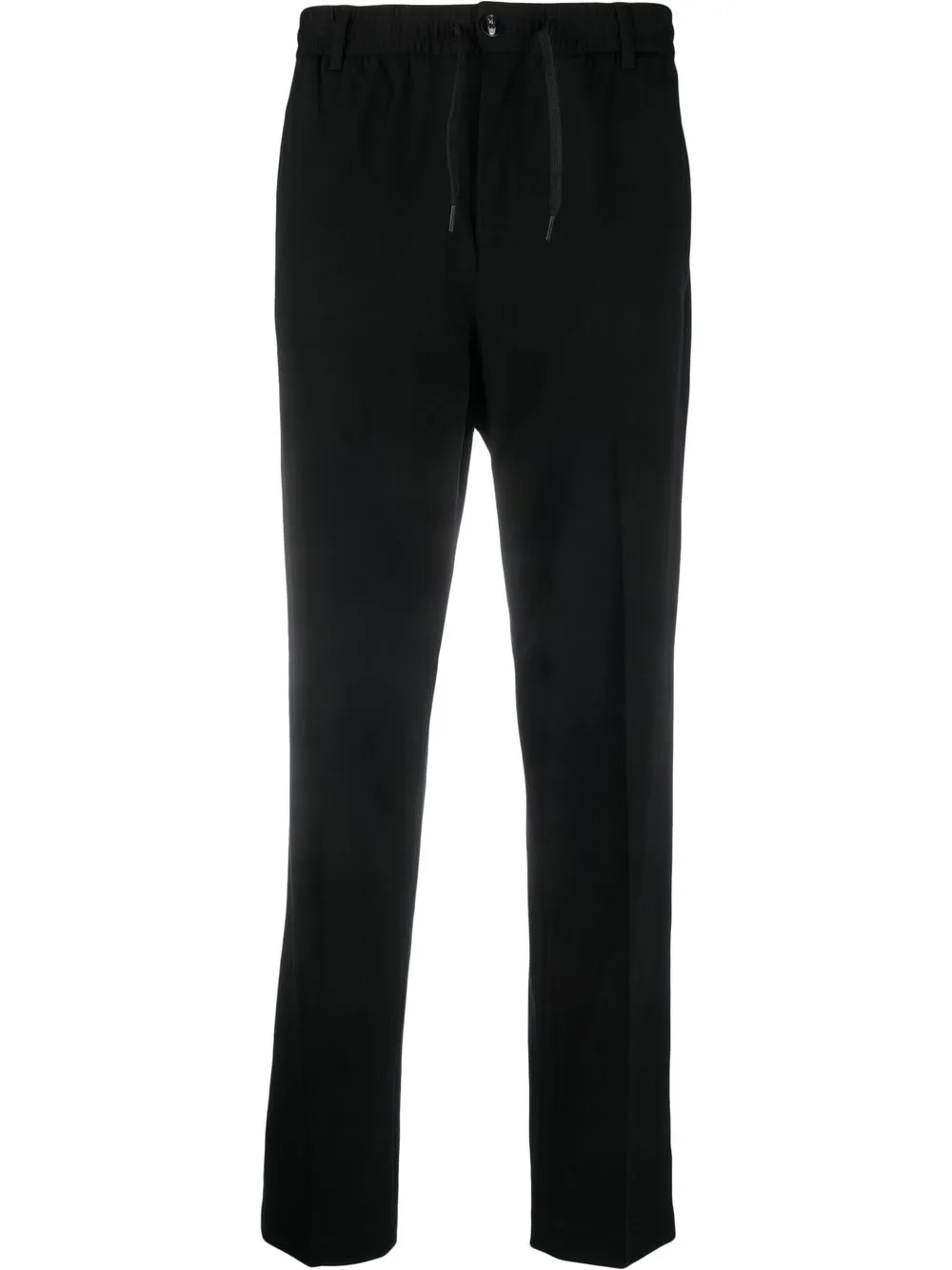 

Emporio Armani straight drawstring trousers - Black