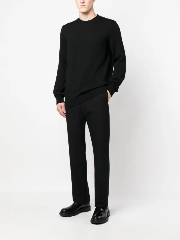 Emporio Armani クルーネック セーター | ブラック | FARFETCH JP