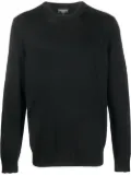 Emporio Armani crew-neck wool jumper - Black