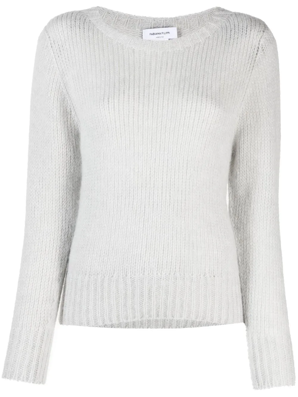 

Fabiana Filippi round-neck knitted jumper - Grey