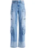 alice + olivia Cay baggy denim cargo trousers - Blue