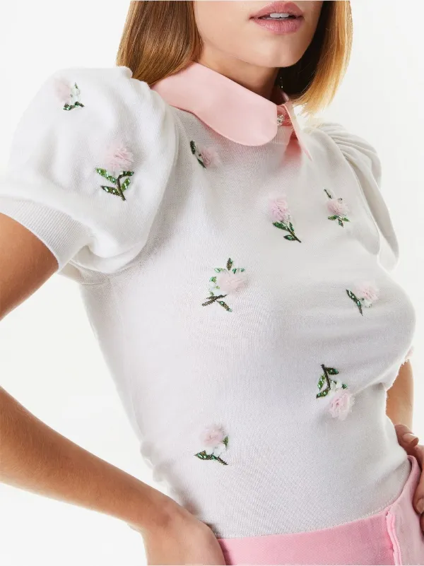 Alice + Olivia Chase Puff Sleeve Sweater - Farfetch