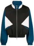RHUDE colour-block zip-up sports jacket - Black