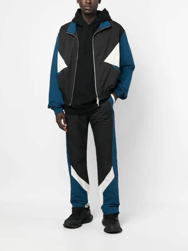 RHUDEナイロンジャケット　セットアップ RHUDE colour-block zip-up Sports Jacket | Black | FARFETCH