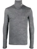 Jil Sander logo-print roll-neck jumper - Grey