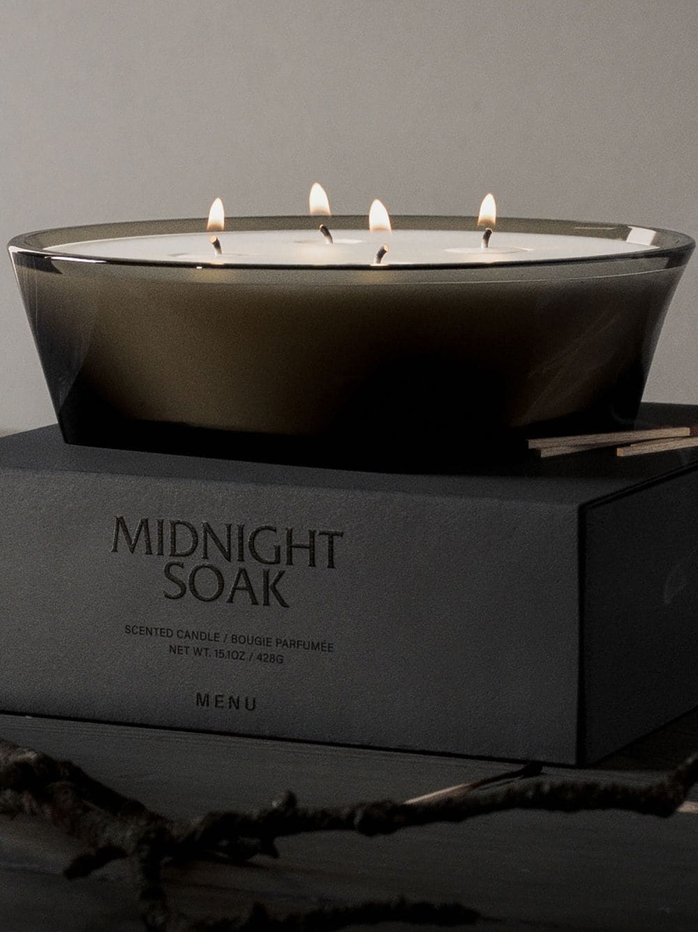 Shop Menu Midnight Soak Olfacte Scented Candle In Grau