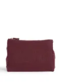 Once Milano zip-fastening linen pouch - Red