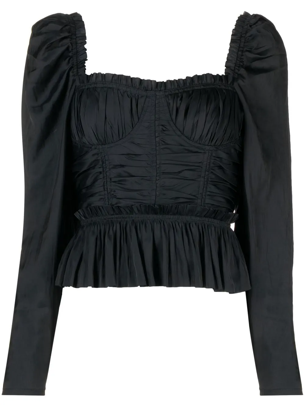 

Ulla Johnson long-sleeve ruched top - Black