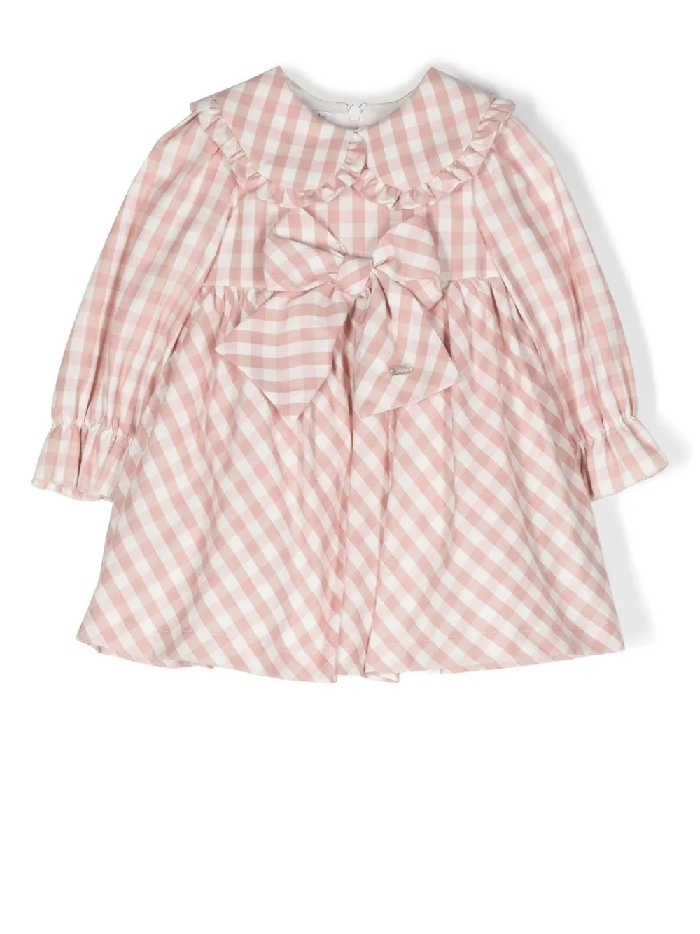 

Le Bebé Enfant gingham-pattern bow dress - Pink