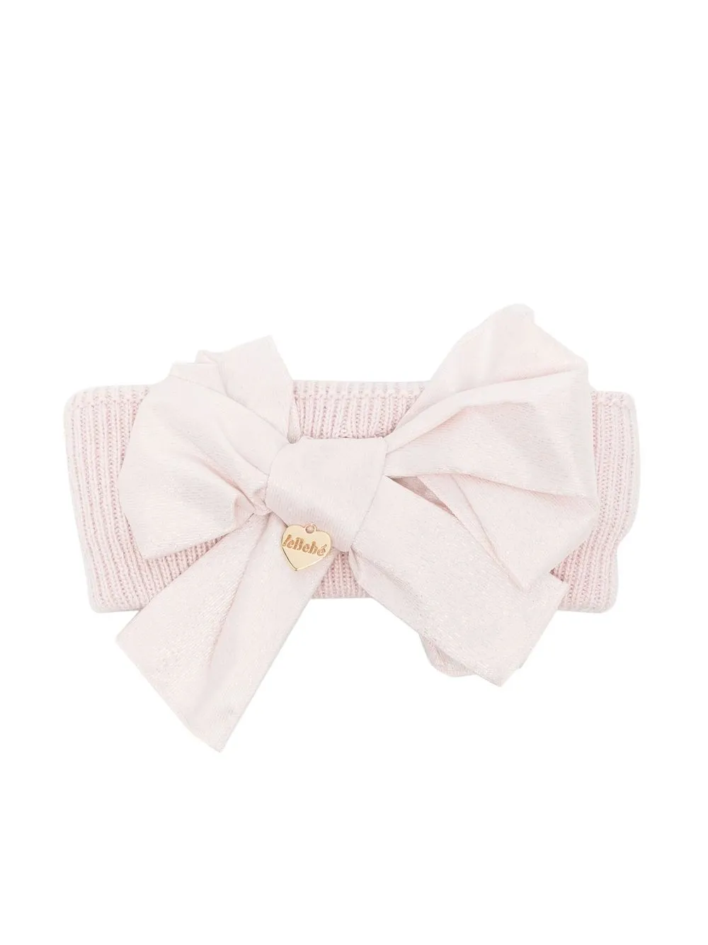 

Le Bebé Enfant bow detail knitted head band - Pink