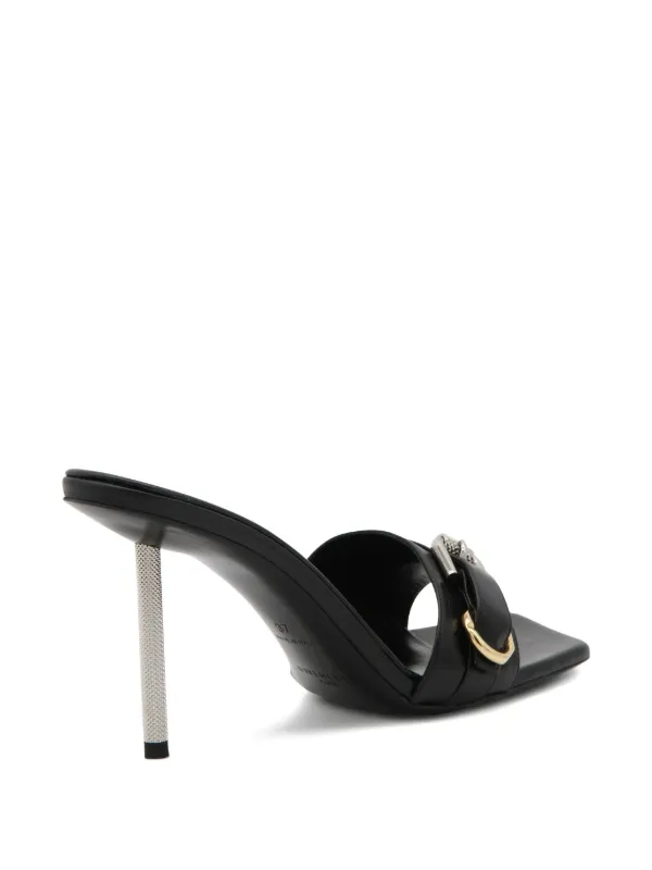 Givenchy Voyou 90mm Leather Sandals | Black | FARFETCH