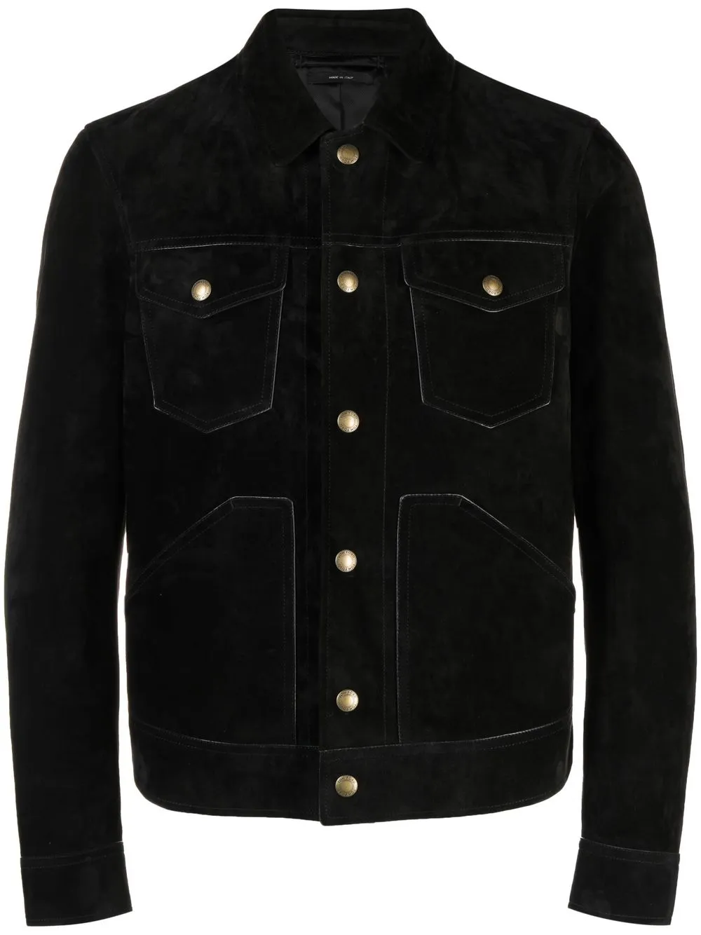 Tom Ford Slim-fit Suede Western Jacket In Black | ModeSens