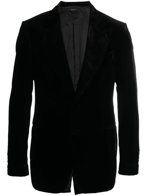 Blazer en velours à boutonnière - TOM FORD - Modalova