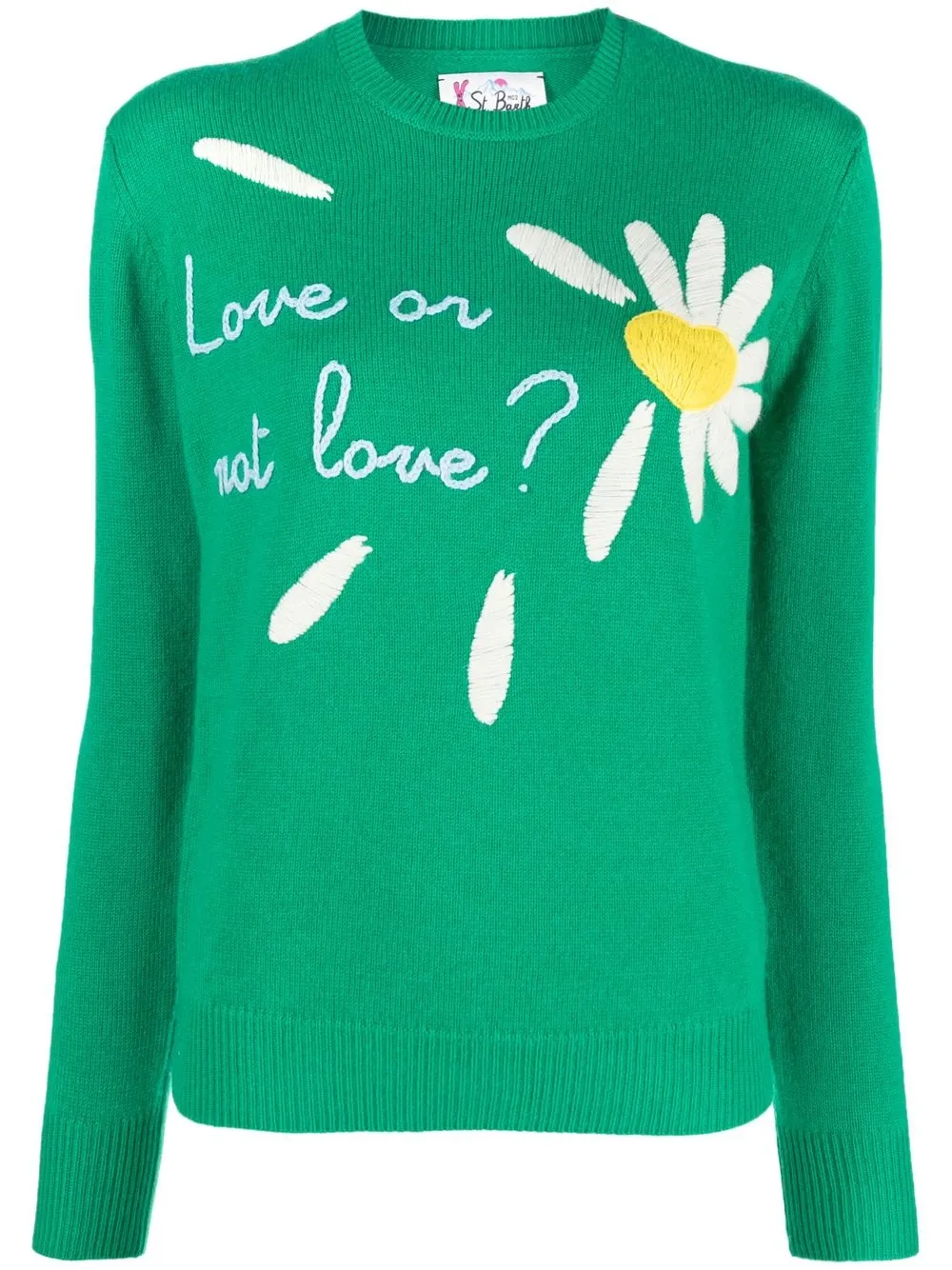 

MC2 Saint Barth Love or Not embroidered jumper - Green