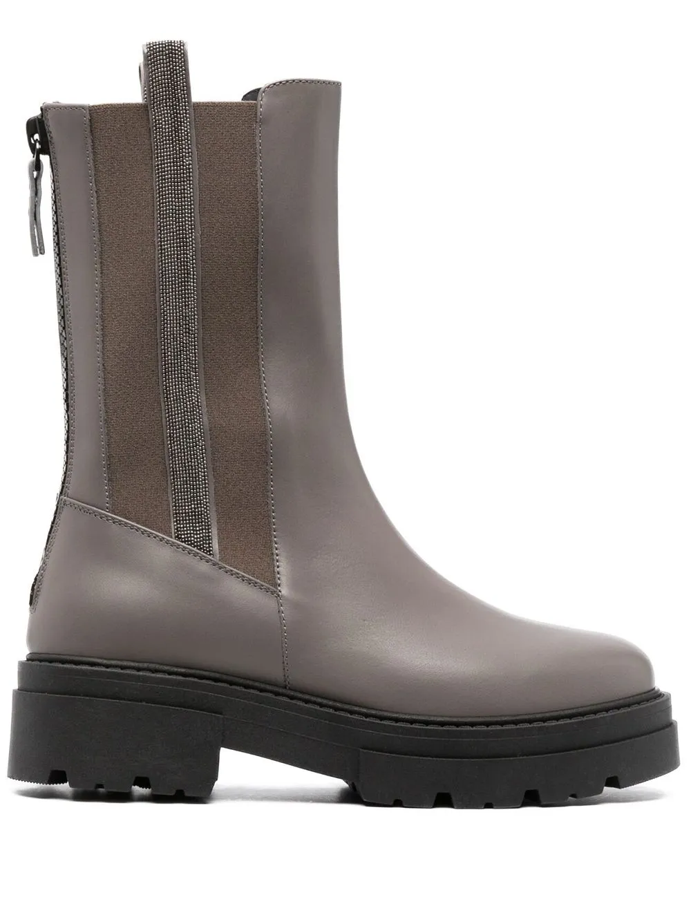 

Fabiana Filippi bead-embellished combat boots - Brown
