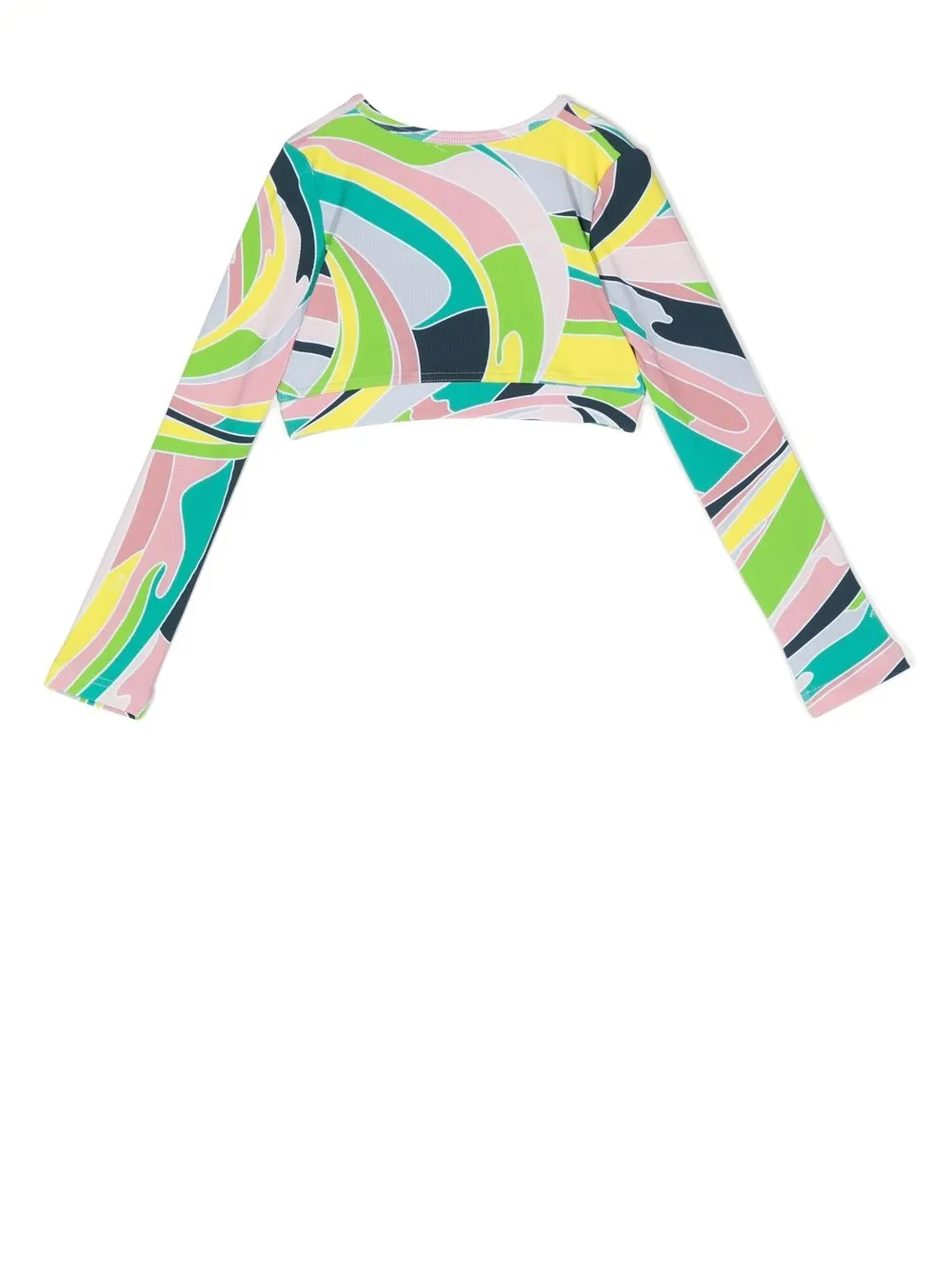 

PUCCI Junior geometric print crop top - Green