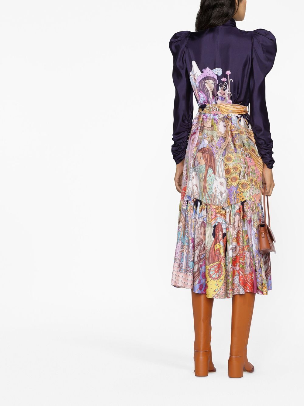 Zimmermann Celestial Gathered Frill Dress In Multi | ModeSens