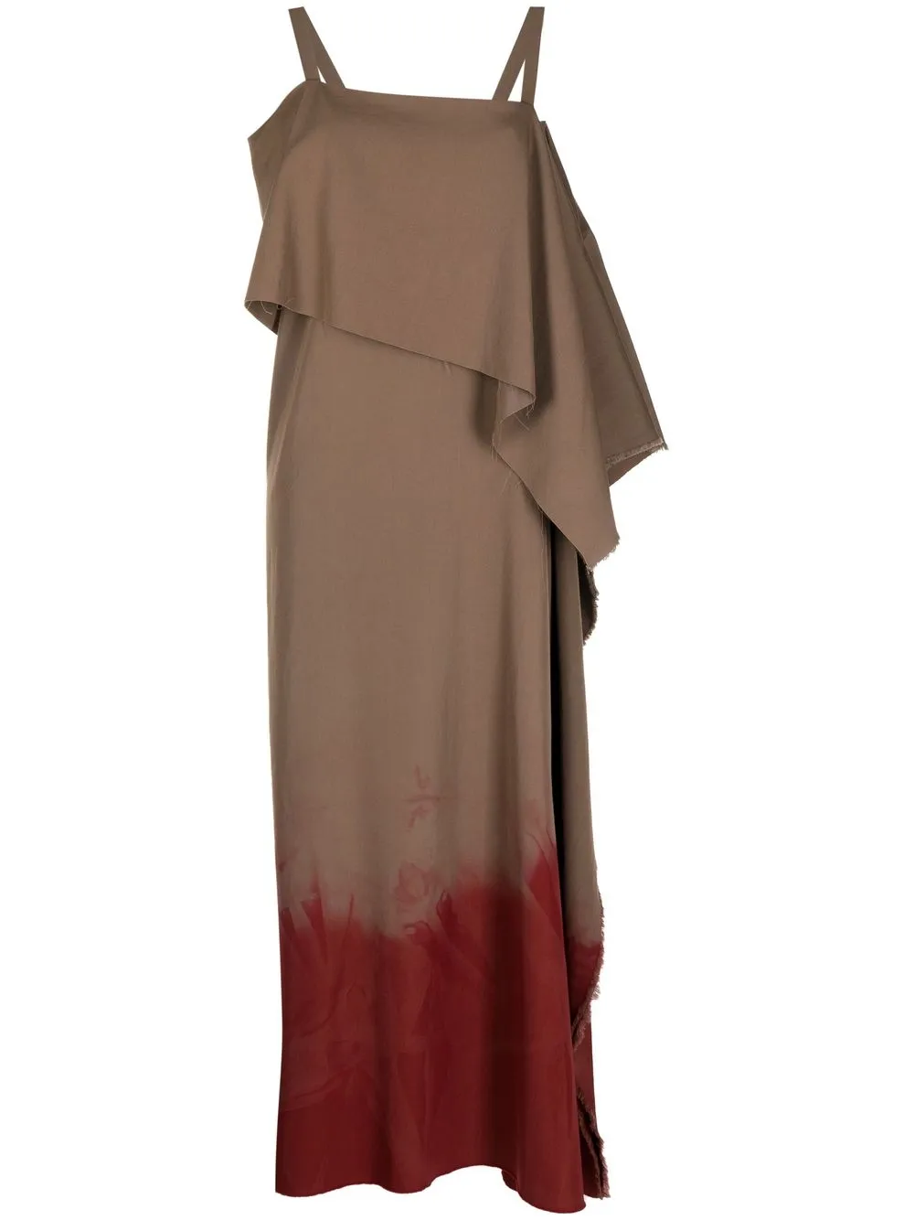 

Uma Wang drape-detail dress - Brown