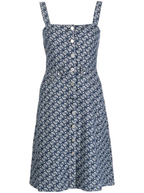 Stella McCartney jacquard-logo denim dress Women