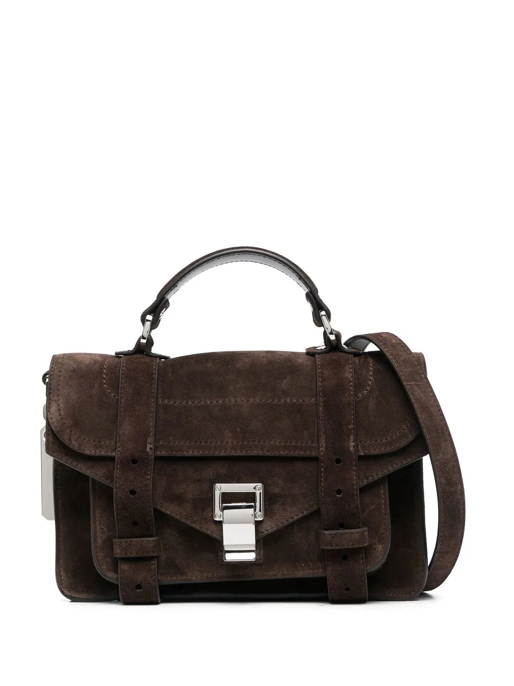 

Proenza Schouler PS1 Tiny suede mini bag - Brown