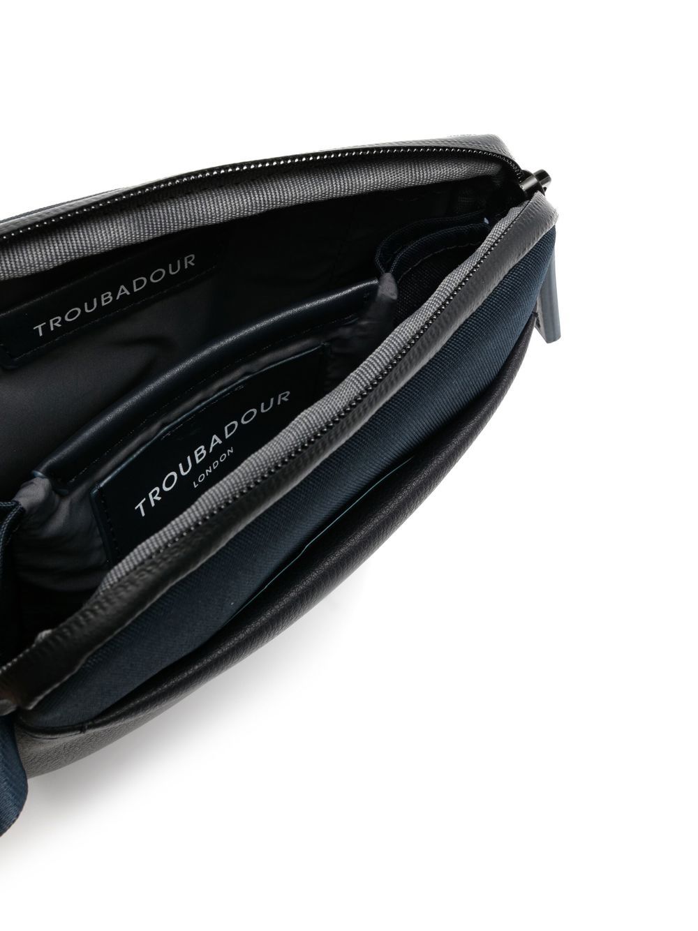 Shop Troubadour Compact Faux-leather Messenger Bag In Blue
