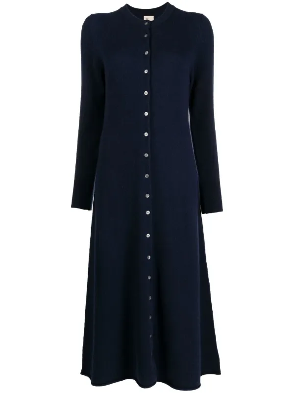 PAULA A-line Knitted Dress | Blue | FARFETCH